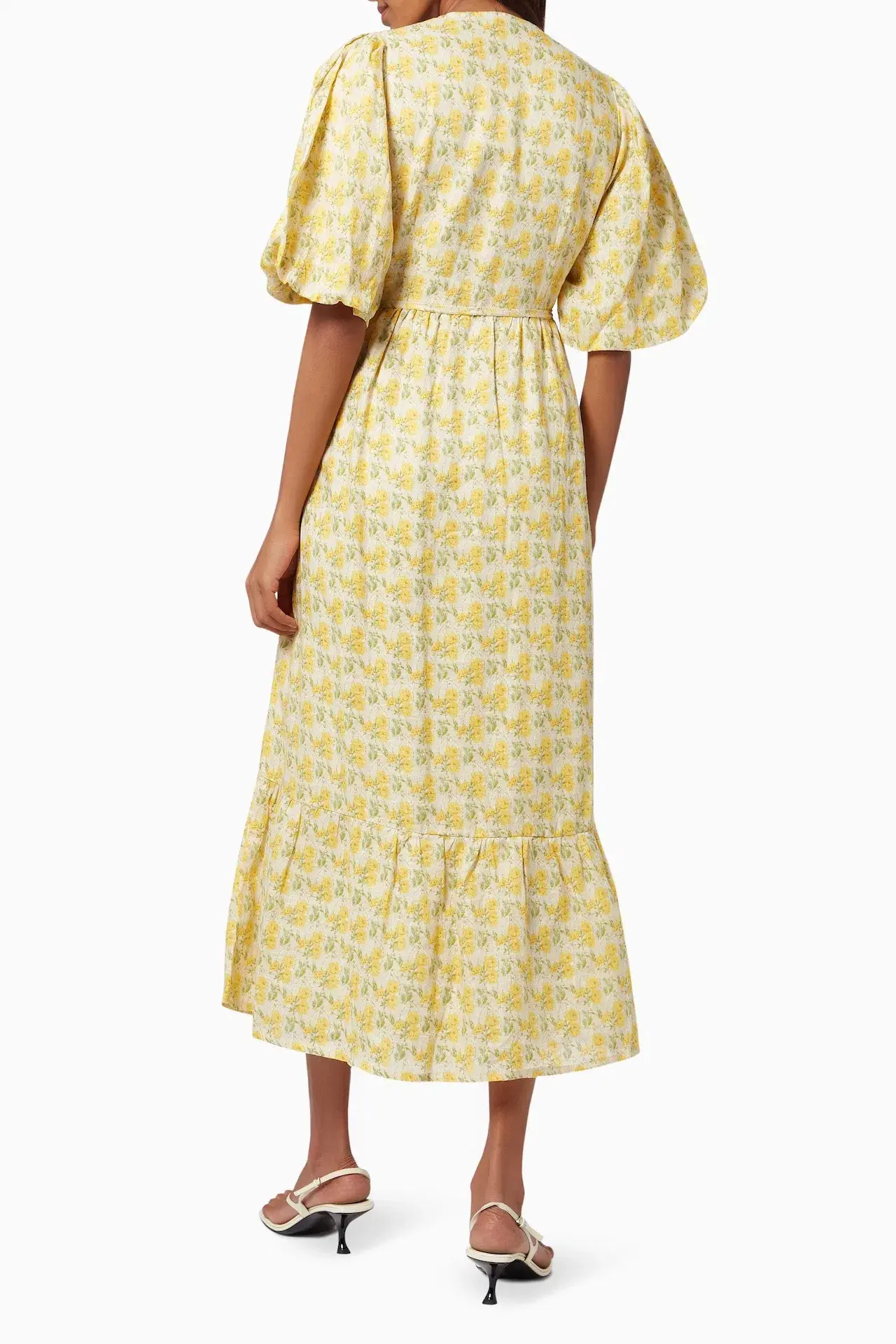 Faithfull the Brand Thulla Wrap Midi Dress in Dahlee Floral Print Size 8 - Image 3
