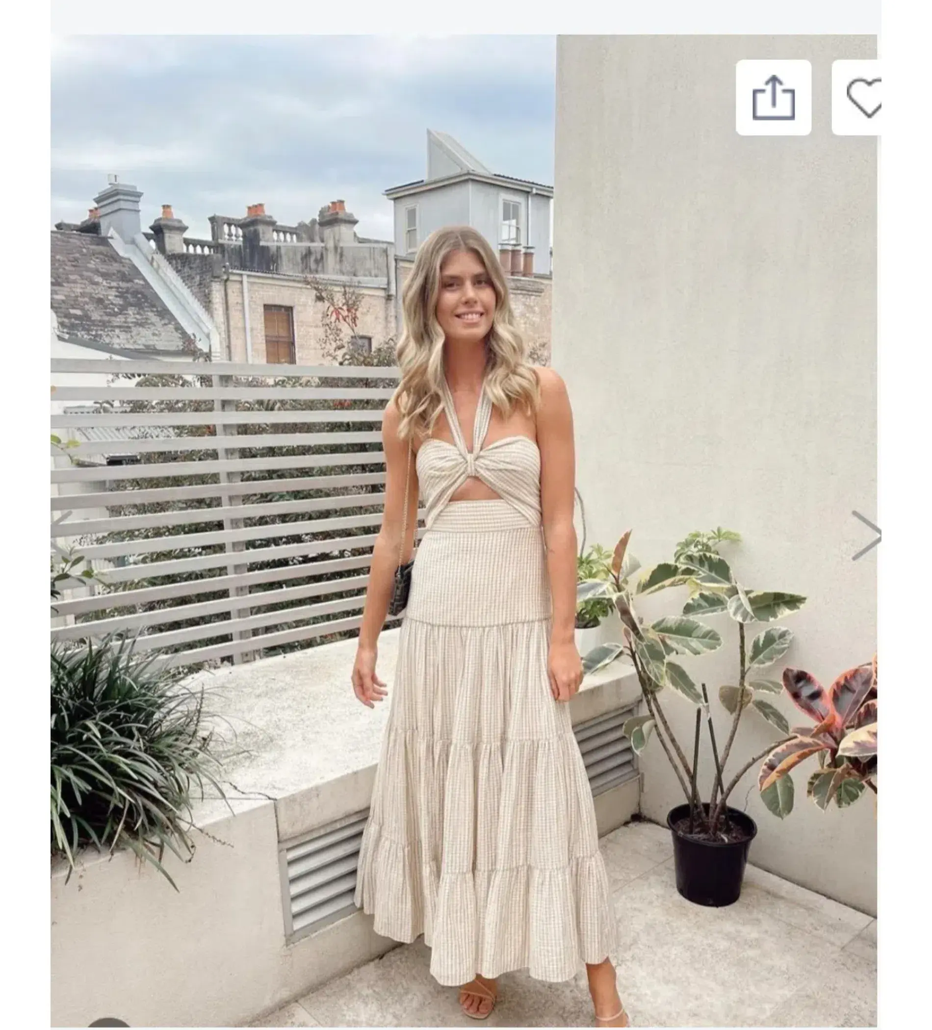 Significant Other Tuscany Maxi Dress Cream Size 10 - Image 1