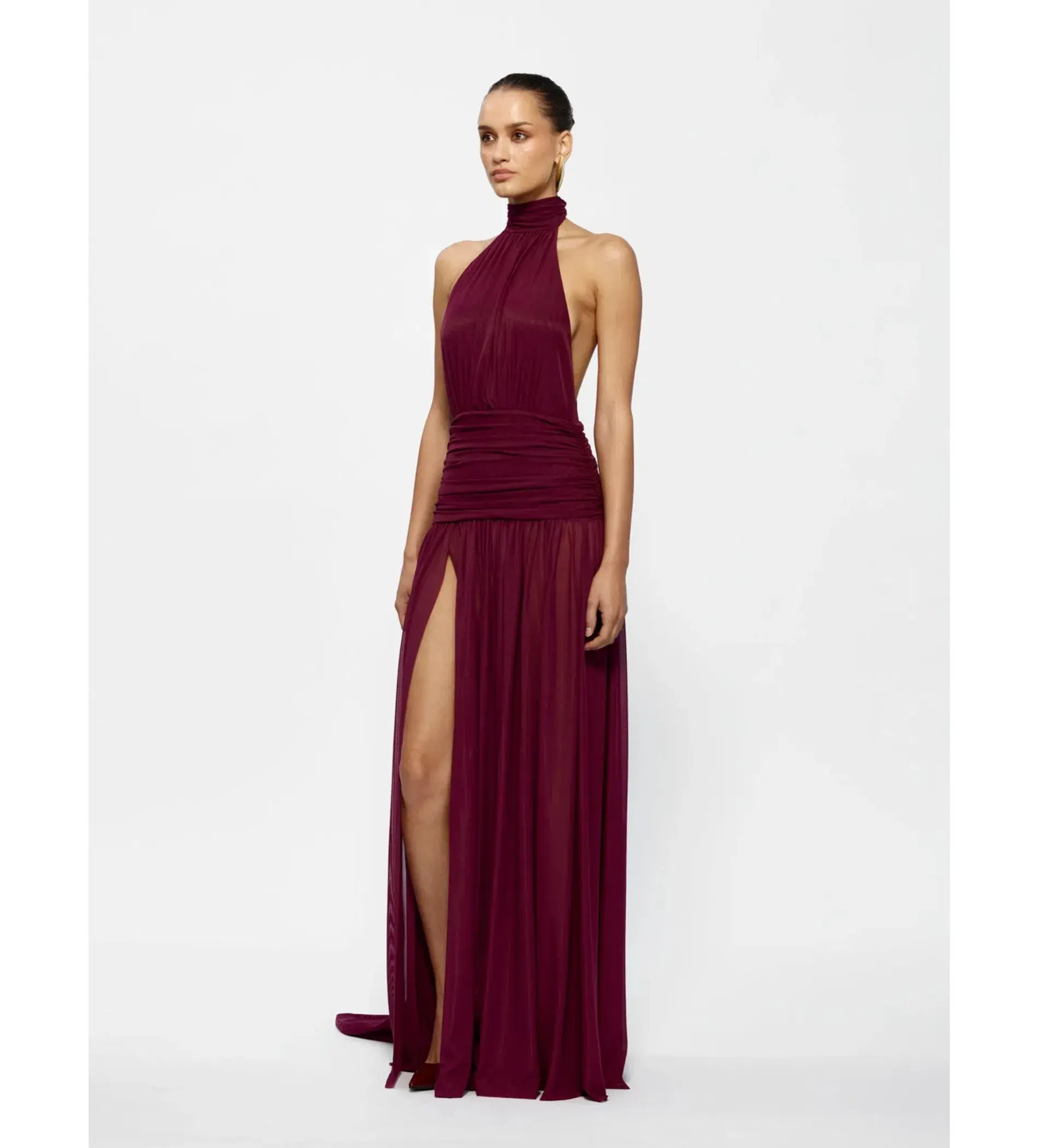 Effie Kats Verity Gown in Burgundy Size 10 - Image 2