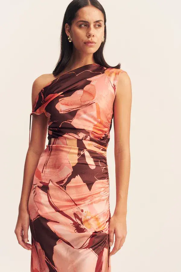Shona Joy Emerson Gathered Maxi Dress Palermo Floral Size 8 - Image 6