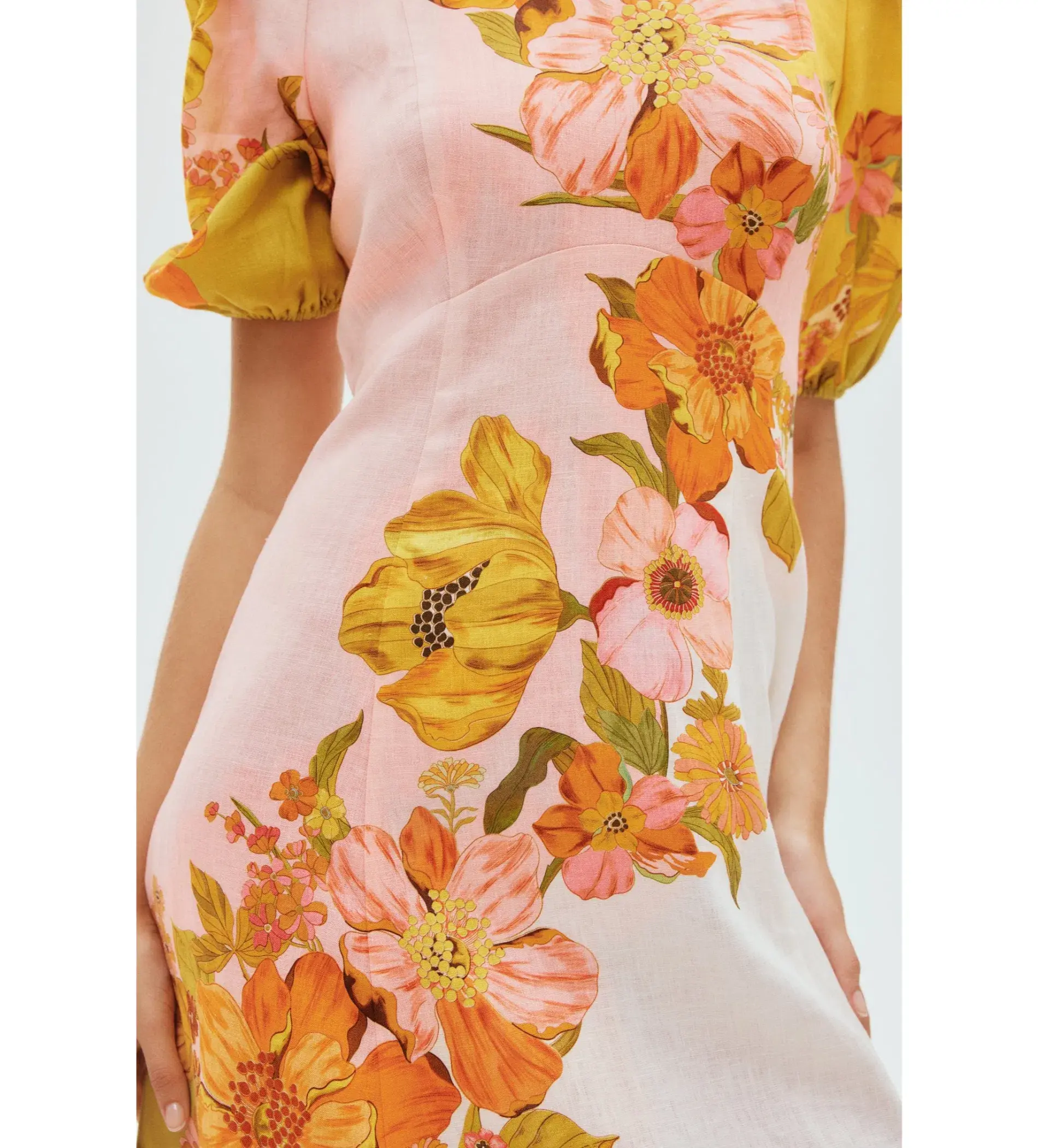 Alemais Silas Midi Dress Floral Size AU 10 - Image 4