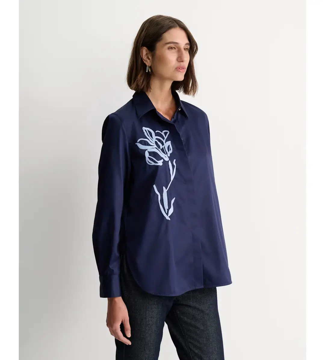 IRIS EMBROIDERED LONG SLEEVE SHIRT for rent on The Volte - main image