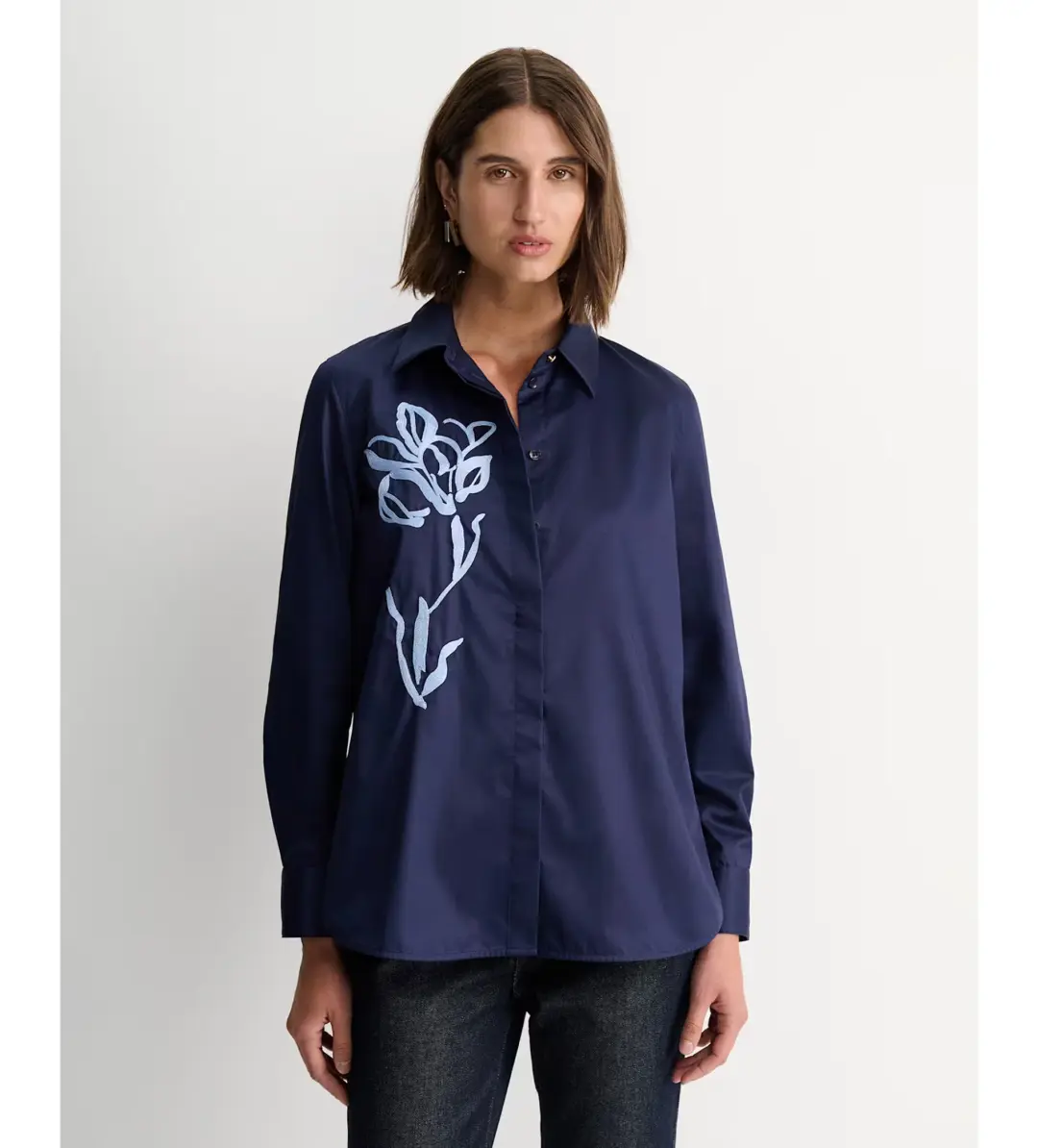 IRIS EMBROIDERED LONG SLEEVE SHIRT for rent on The Volte - main image