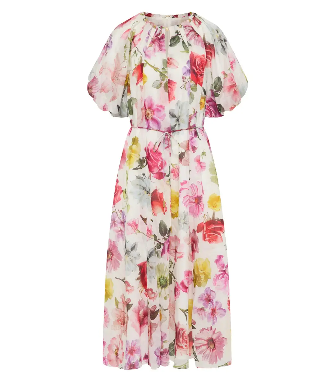 Aje Fleur Midi Dress in Collage Floral Size AU for rent on The Volte - main image