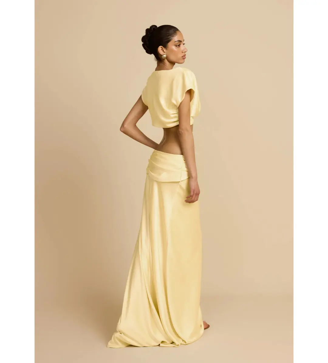Arcina Ori Andi Top And Andi Maxi Skirt Yellow Size XS / Size Au 6 for rent on The Volte - main image