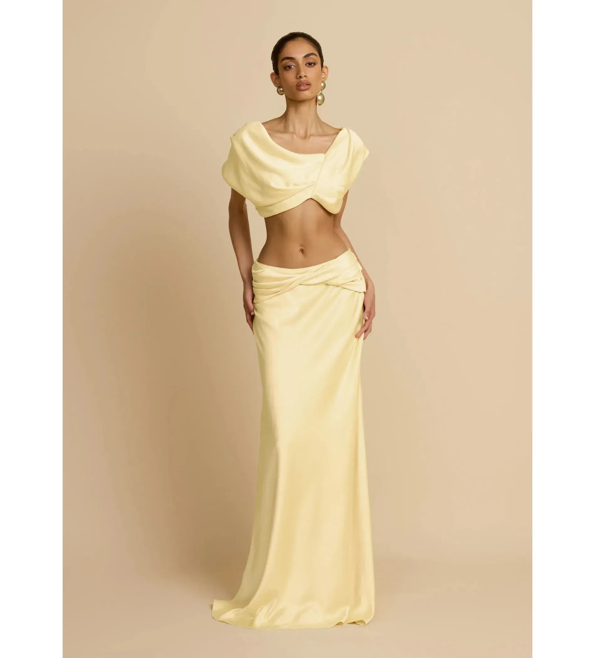 Arcina Ori Andi Top And Andi Maxi Skirt Yellow Size XS / Size Au 6 - Image 1