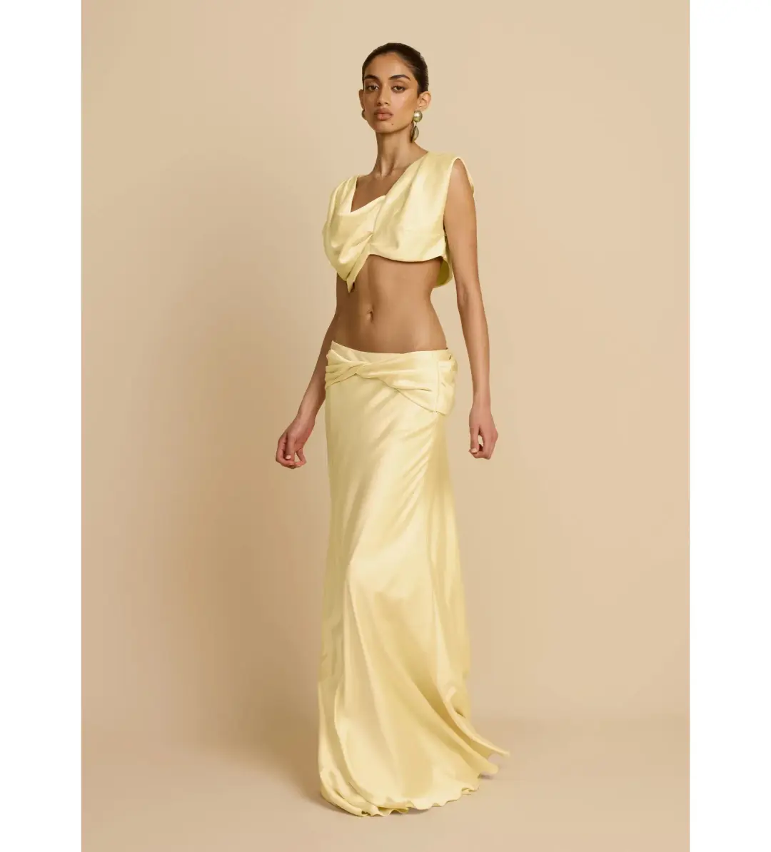 Arcina Ori Andi Top And Andi Maxi Skirt Yellow Size XS / Size Au 6 for rent on The Volte - main image