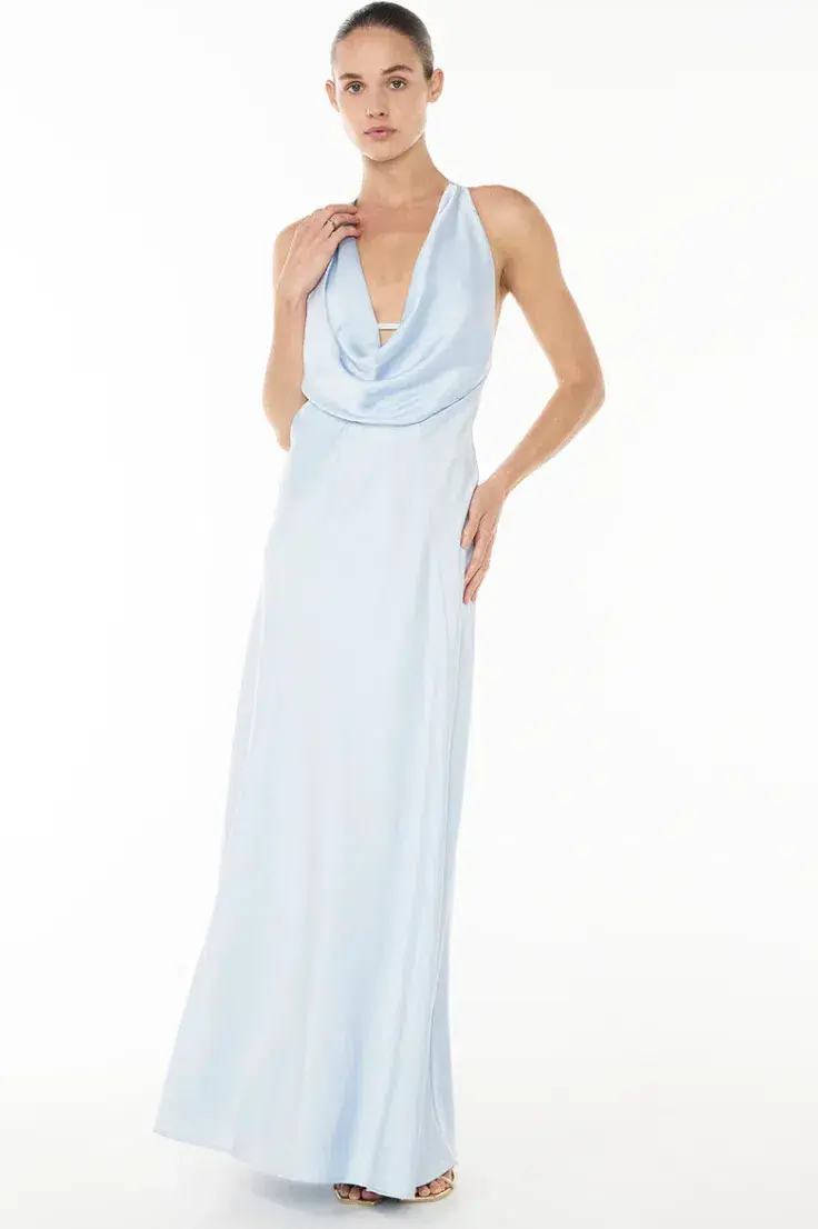 Manning Cartell Charmed Cowl Slip Maxi Dress Dove Blue Size 10 - Image 1