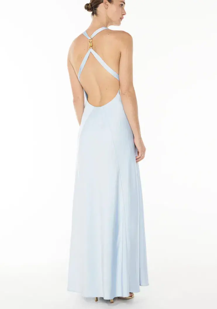 Manning Cartell Charmed Cowl Slip Maxi Dress Dove Blue Size 10 - Image 3