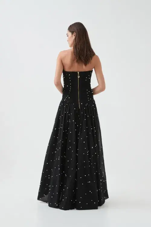 Aje Juniper Gown Black Size 6 - Image 3