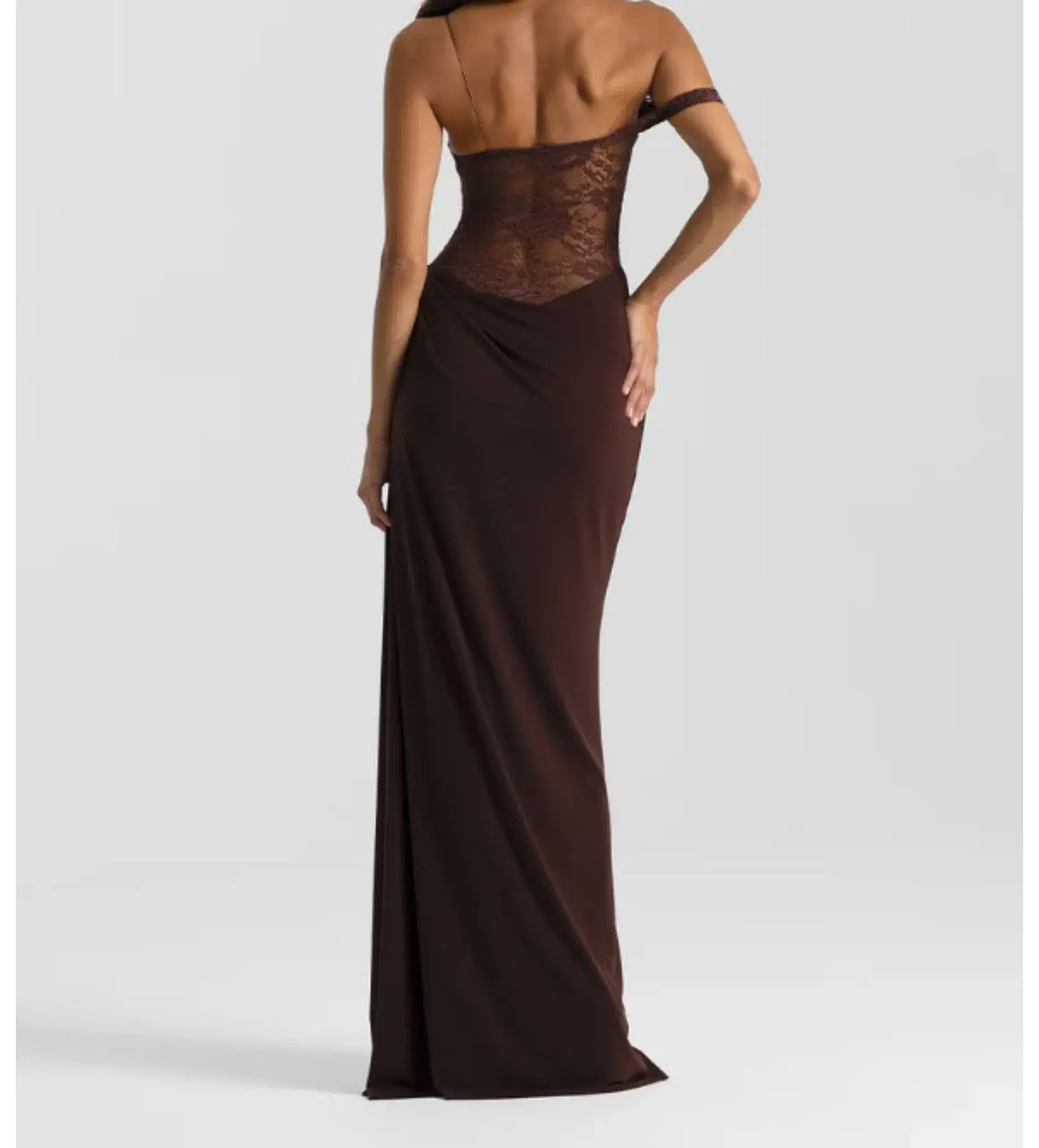 Natalie Rolt Sloane Maxi Dress Espresso Size 1/AU 8 - Image 3