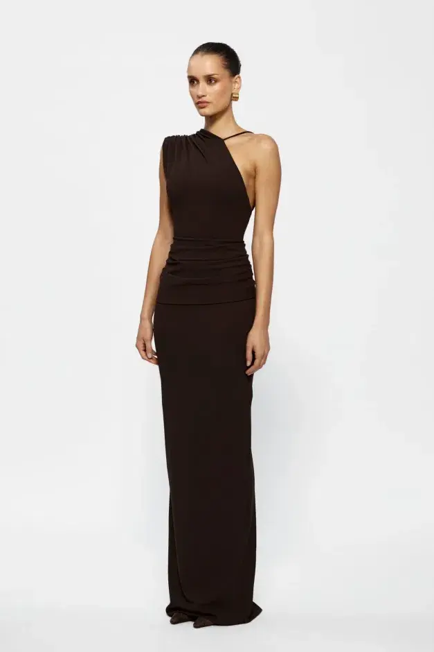Effie Kats Greer Gown in Chocolate Size AU 10 - Image 2