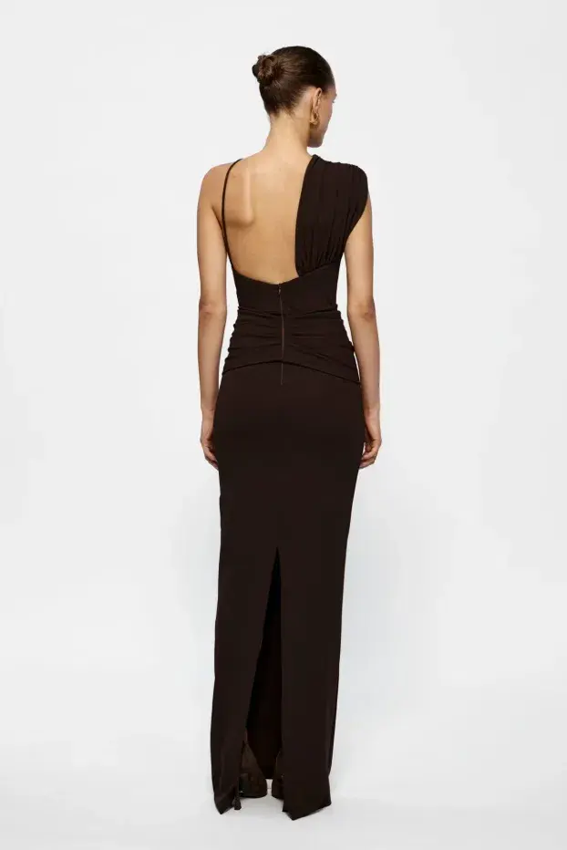 Effie Kats Greer Gown in Chocolate Size AU 10 - Image 4