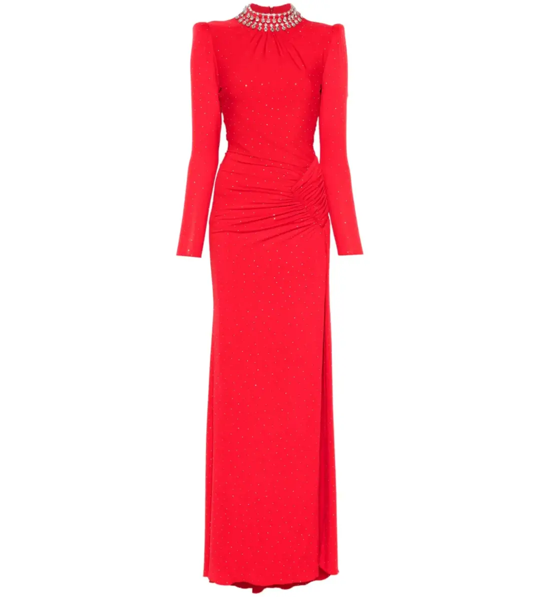 Nissa Crystal Embellished Maxi Dress in Red Size AU 10 for rent on The Volte - main image
