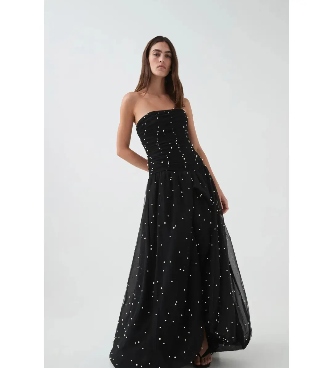 Aje Juniper Maxi Dress Gown in Black Size AU 10  for rent on The Volte - main image