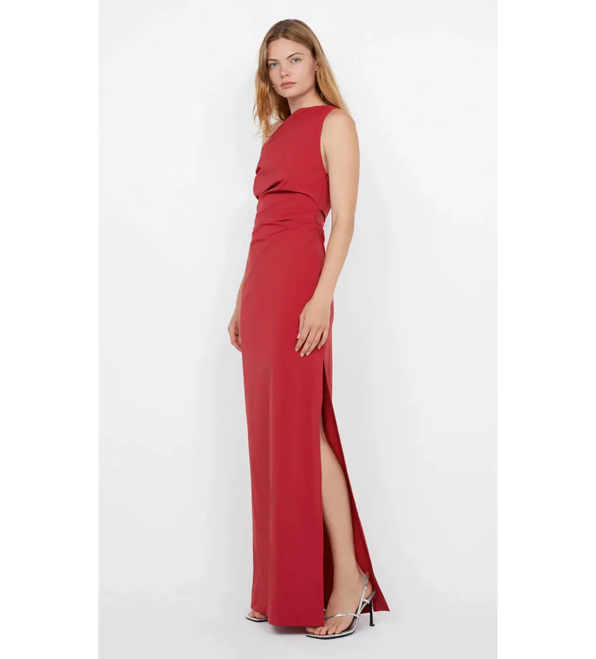 Bec & Bridge Angelina Asym Maxi in Cherry Size 10  - Image 2