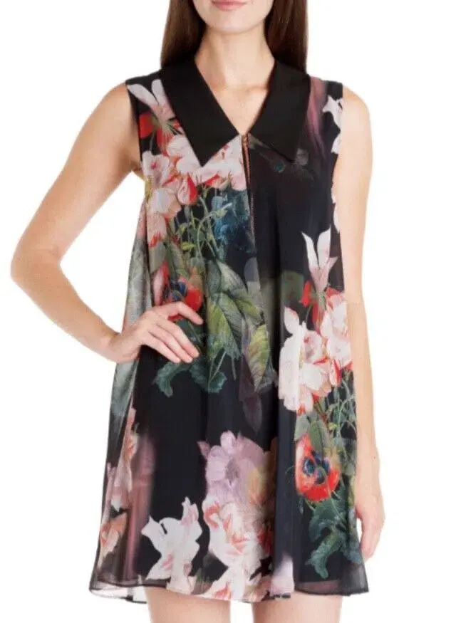 Ted Baker Georgah Opulent Bloom Floral Mini Dress Size 8 - Image 1
