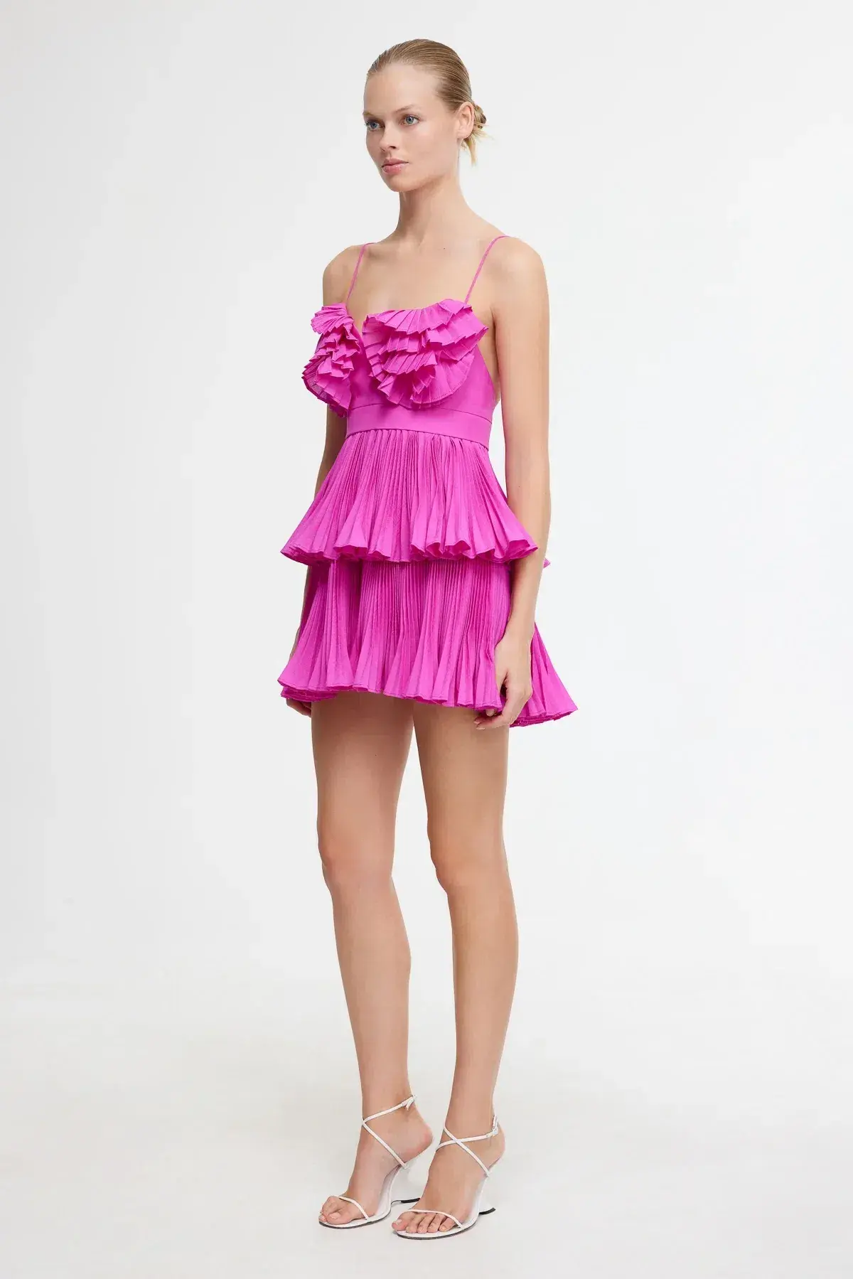 Acler Mini Dress Pink Size Au 6 - Image 2