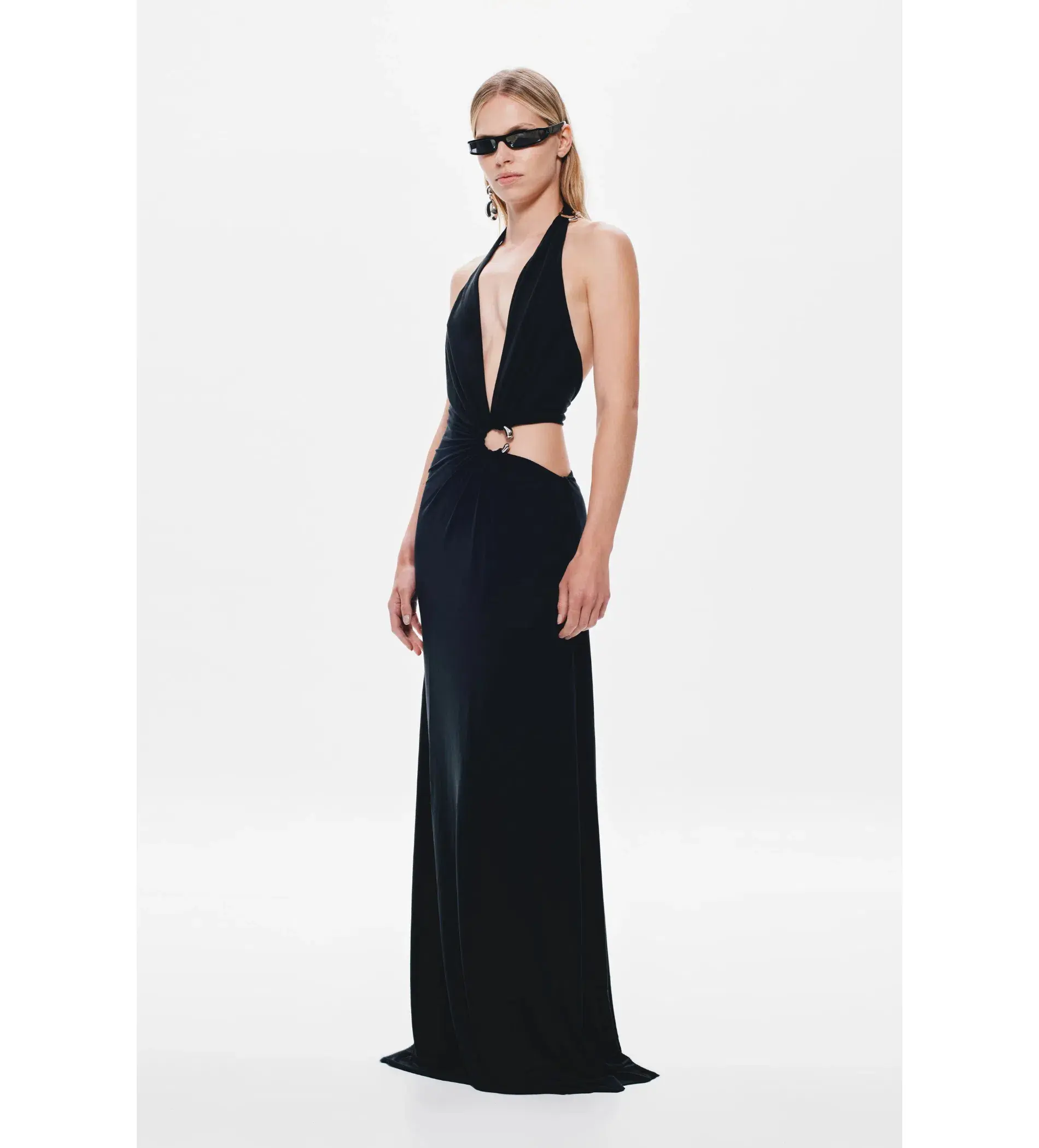 Misha Devon Cupro Maxi Dress in Black Size 8 - Image 2