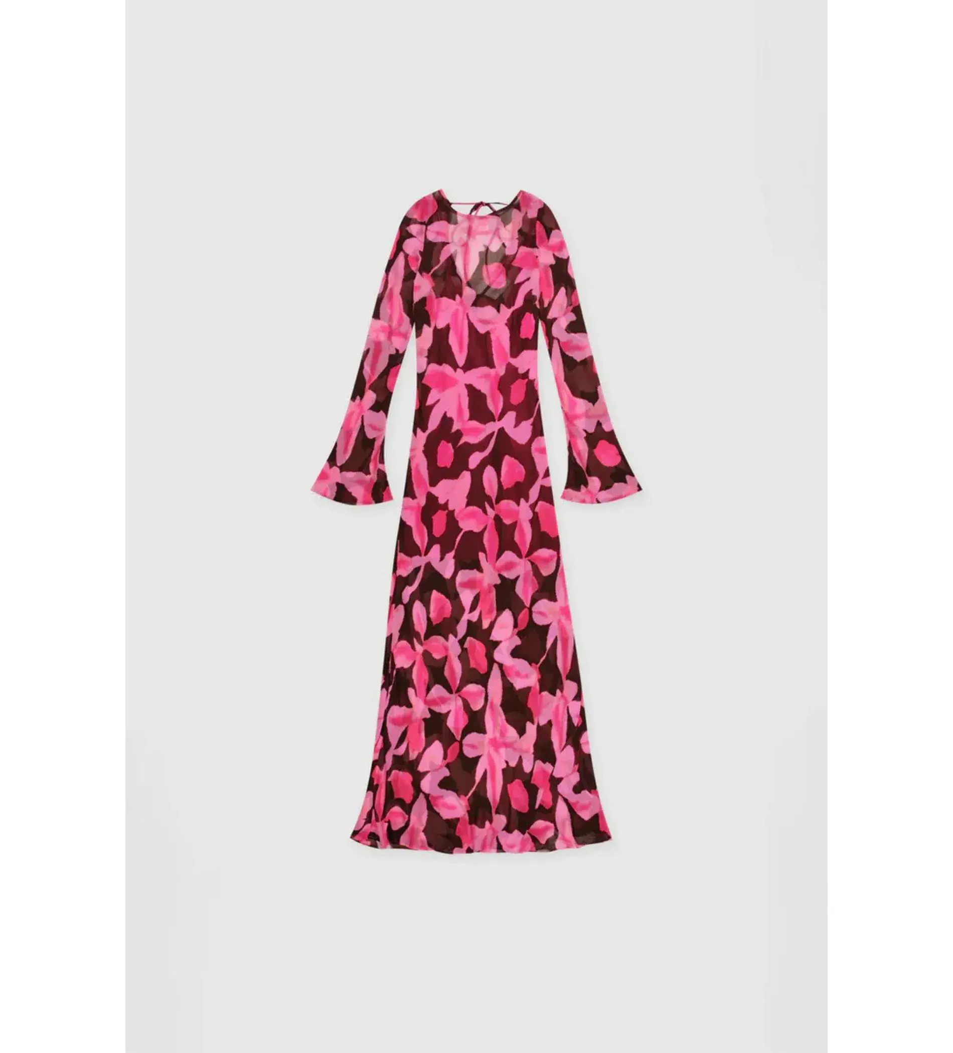 The Wolf Gang Lottie Maxi Dress Chocolate Floral Size S/AU 8 - Image 4