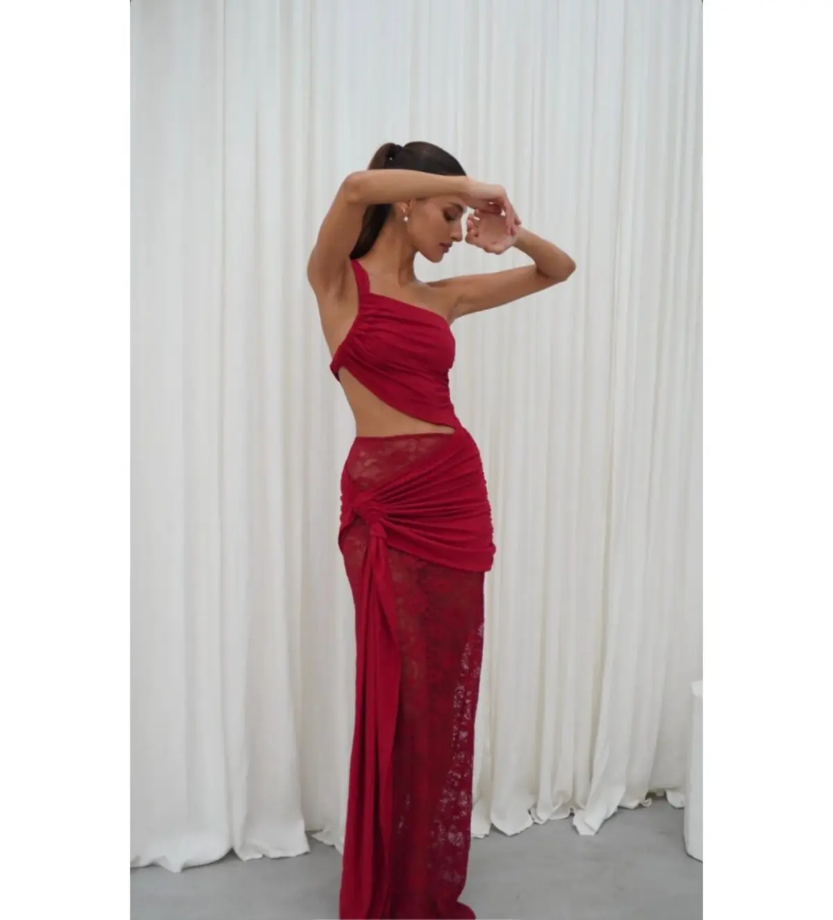 Deconduarte Paradiso Maxi Dress in Wine Red Size XS / AU 6 - Image 3