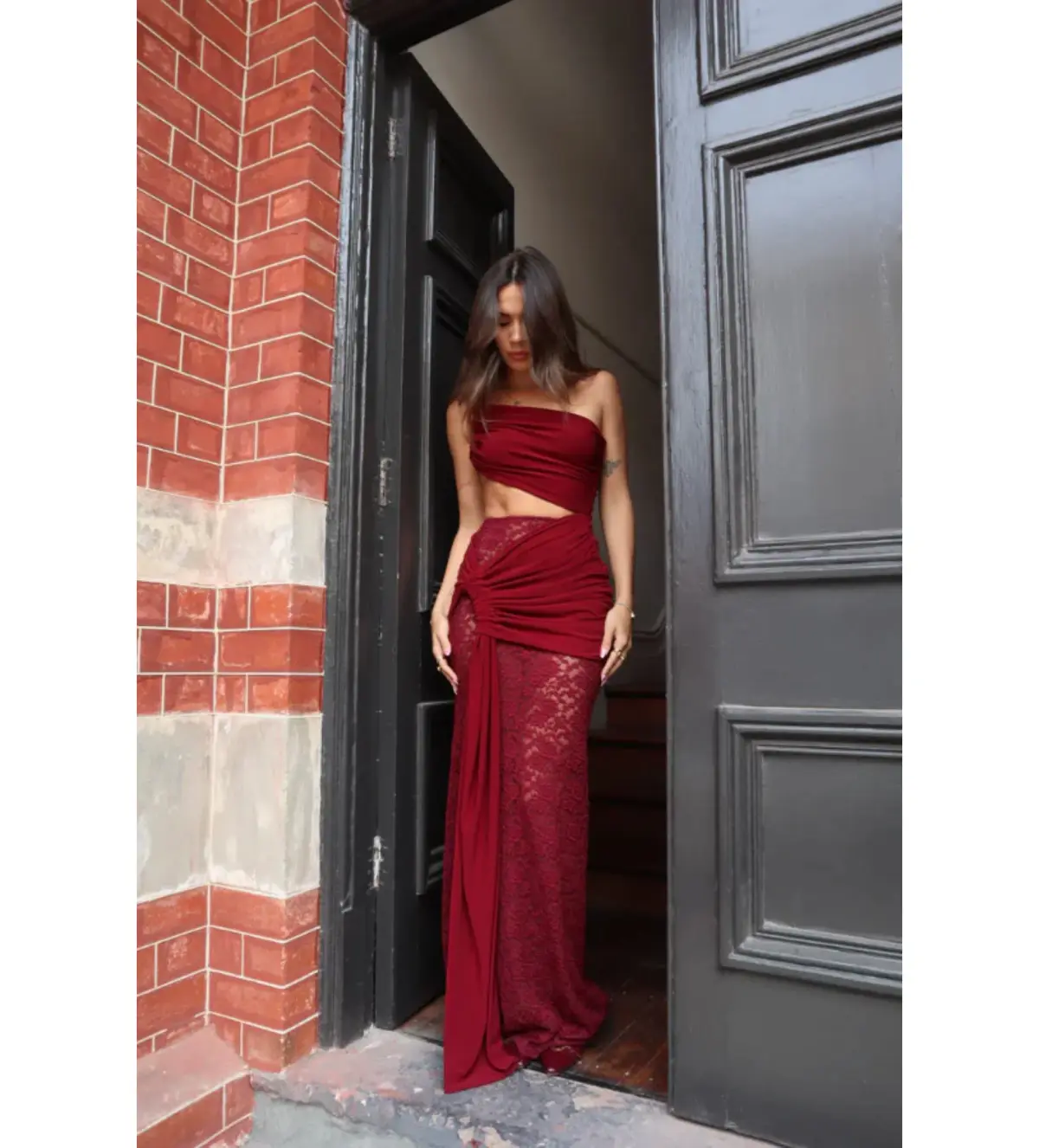 Deconduarte Paradiso Maxi Dress in Wine Red Size XS / AU 6 - Image 2