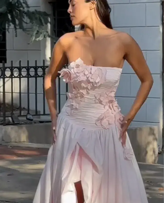 Aje Splendour Flower Gown Pastel Pink Size 6 - Image 3
