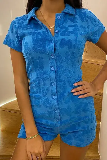 Jaded London Playsuit Blue Size 6  - Image 2