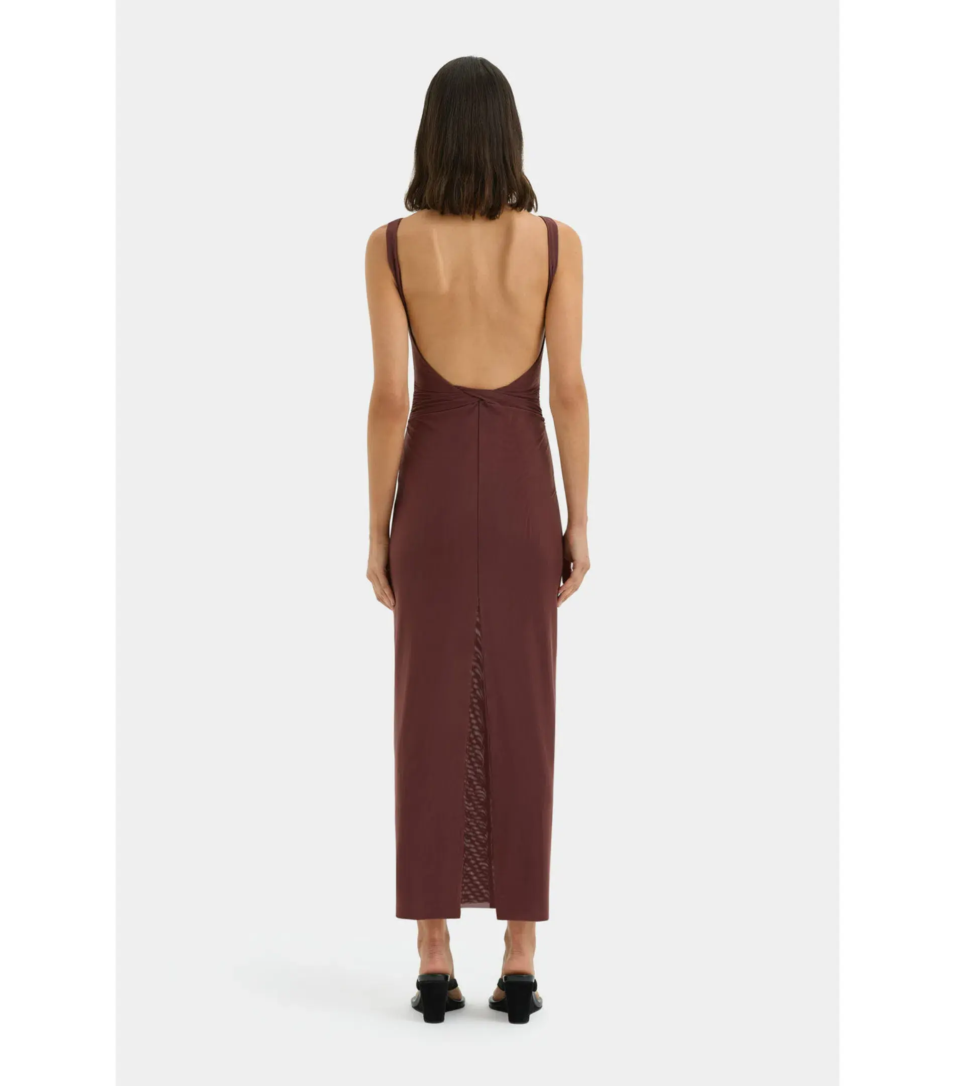 Sir the Label Jacques Twist Midi Dress Espresso Brown Size 2 / AU 10 - Image 2