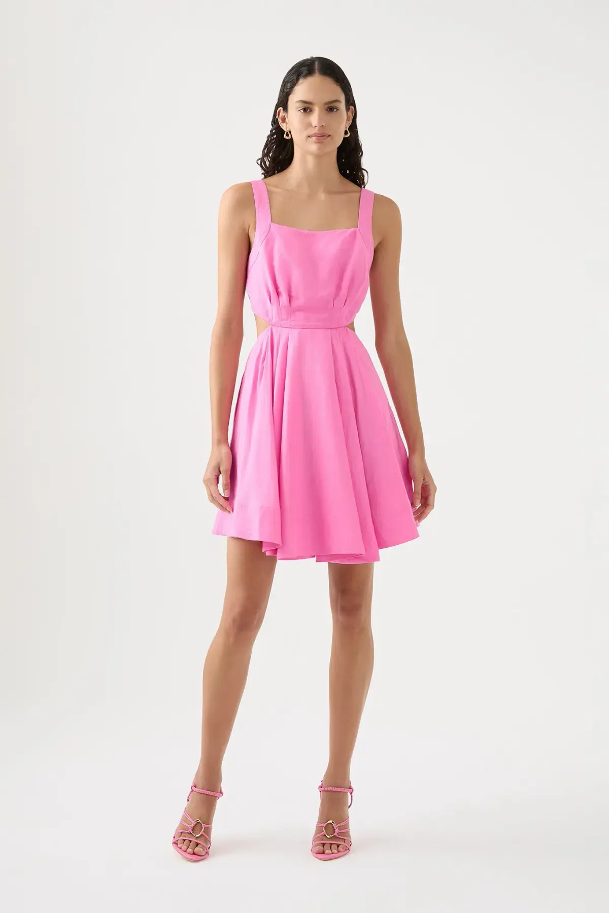Aje Clara Tie Back Mini Dress Protea Pink Size 10  - Image 1