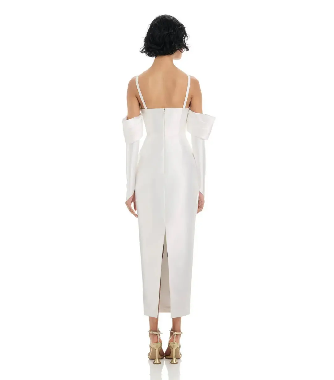 Eliya the Label Annalise Midi Dress in White Size S / AU 8 for rent on The Volte - main image