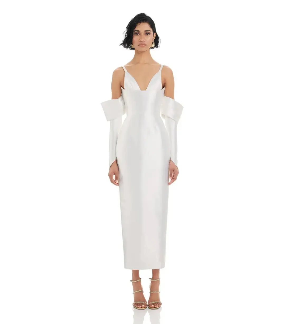 Eliya the Label Annalise Midi Dress in White Size S / AU 8 for rent on The Volte - main image