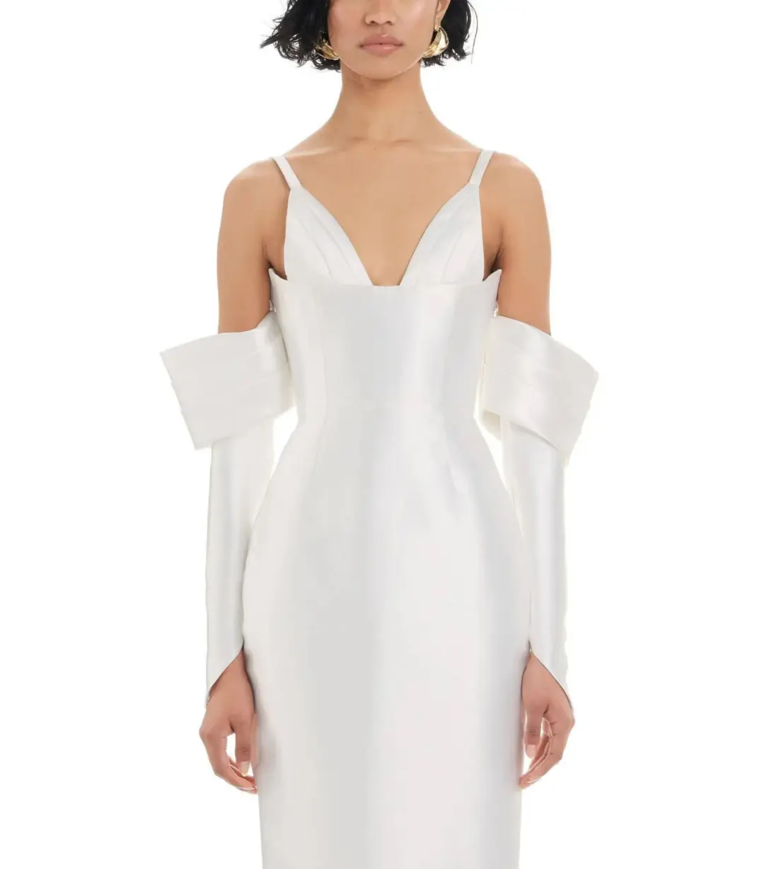 Eliya the Label Annalise Midi Dress in White Size S / AU 8 for rent on The Volte - main image