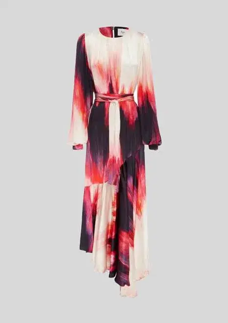 AJE Helena Silk Dye Maxi Dress In Miami Dye Size M/ AU 10  - Image 3