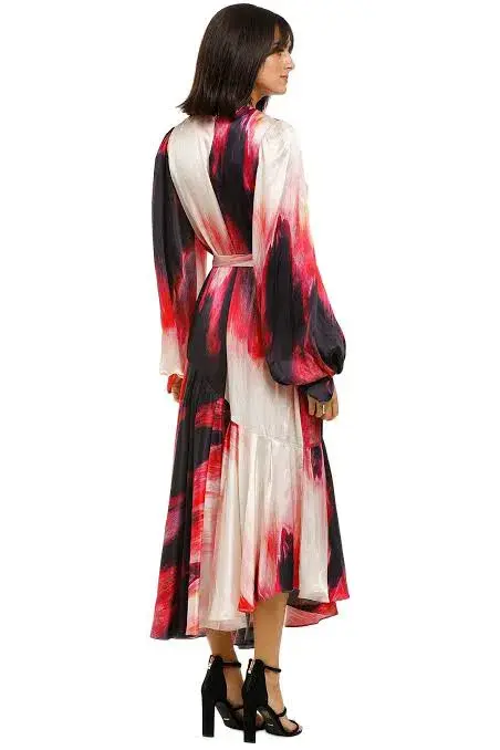 AJE Helena Silk Dye Maxi Dress In Miami Dye Size M/ AU 10  - Image 2