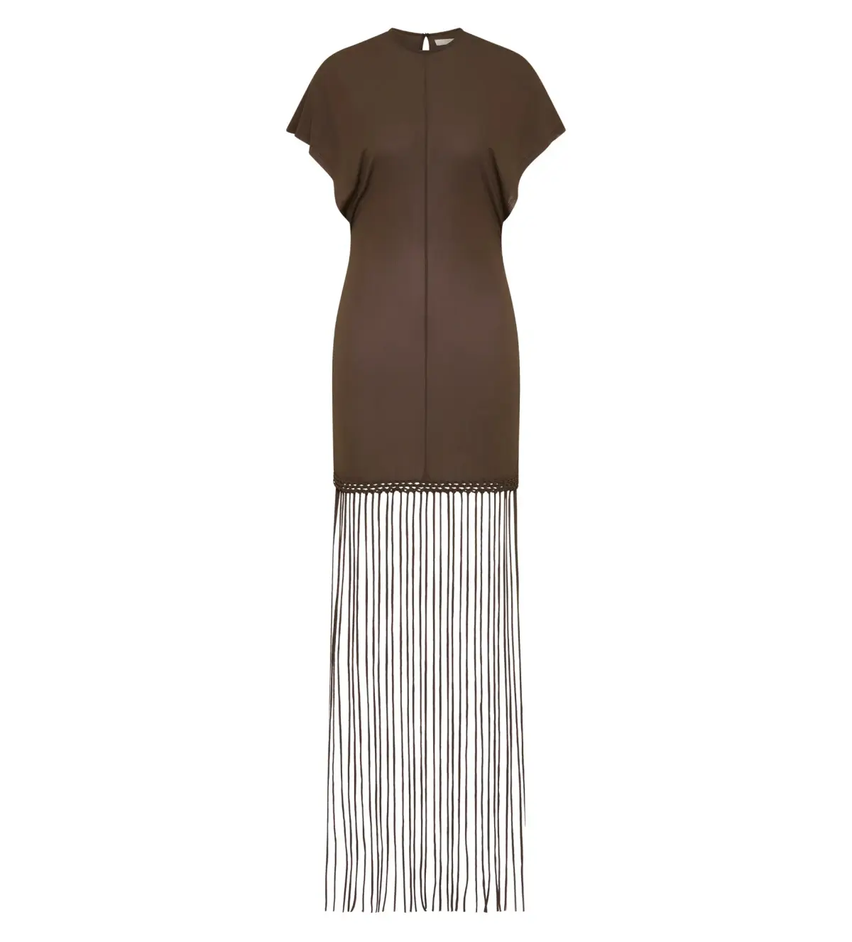 Faithfull the Brand Brita Fringe Mini Dress Chocolate Brown Size 10/M - Image 5