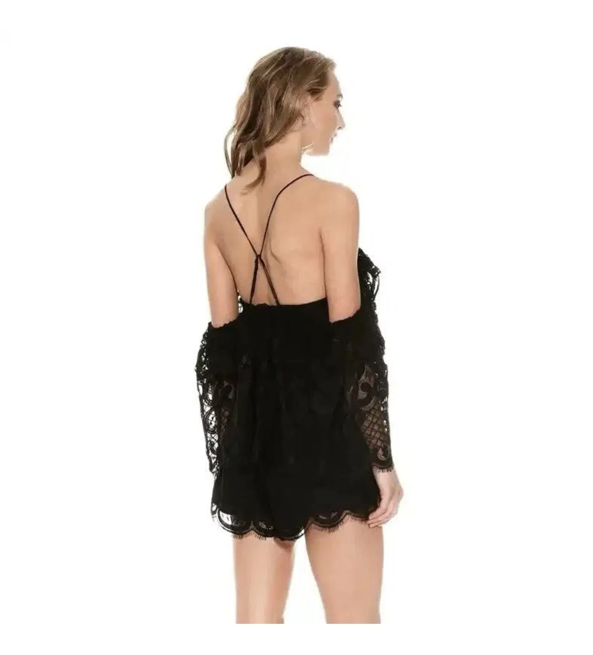 Alice McCall Lucy In The Sky Playsuit Black Size 8 - Image 3
