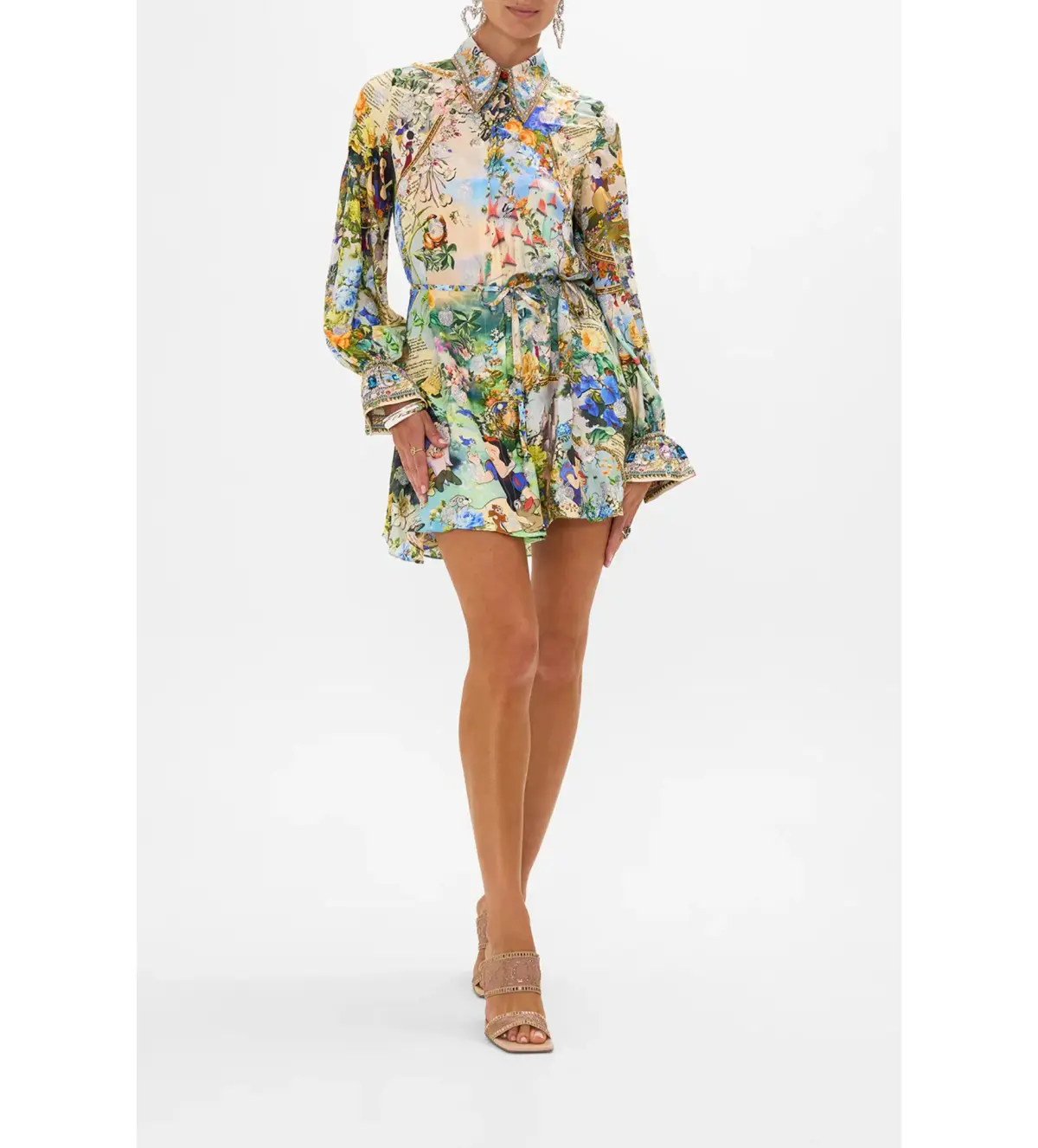 Camilla Shift Shirt Mini Dress Kindest One Of All Print Size 8 - Image 1