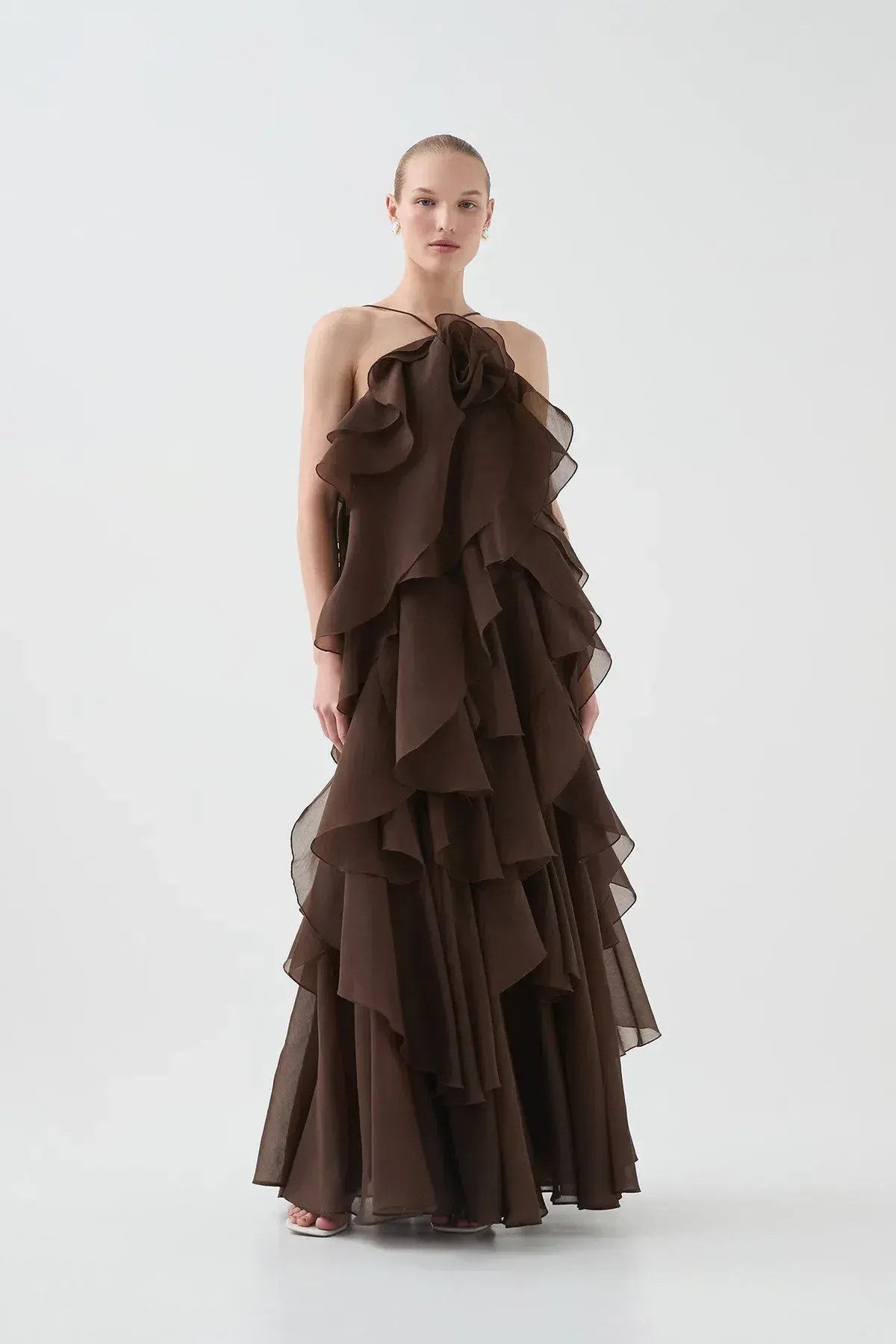 Aje Pandorea Maxi Dress in Carob Size AU 6  - Image 1