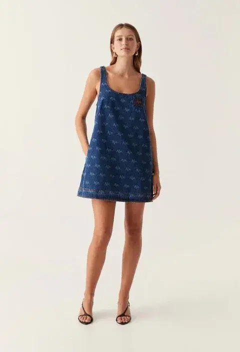 Aje Ratio Logo Mini Blue Dress Size AU 8 - Image 1