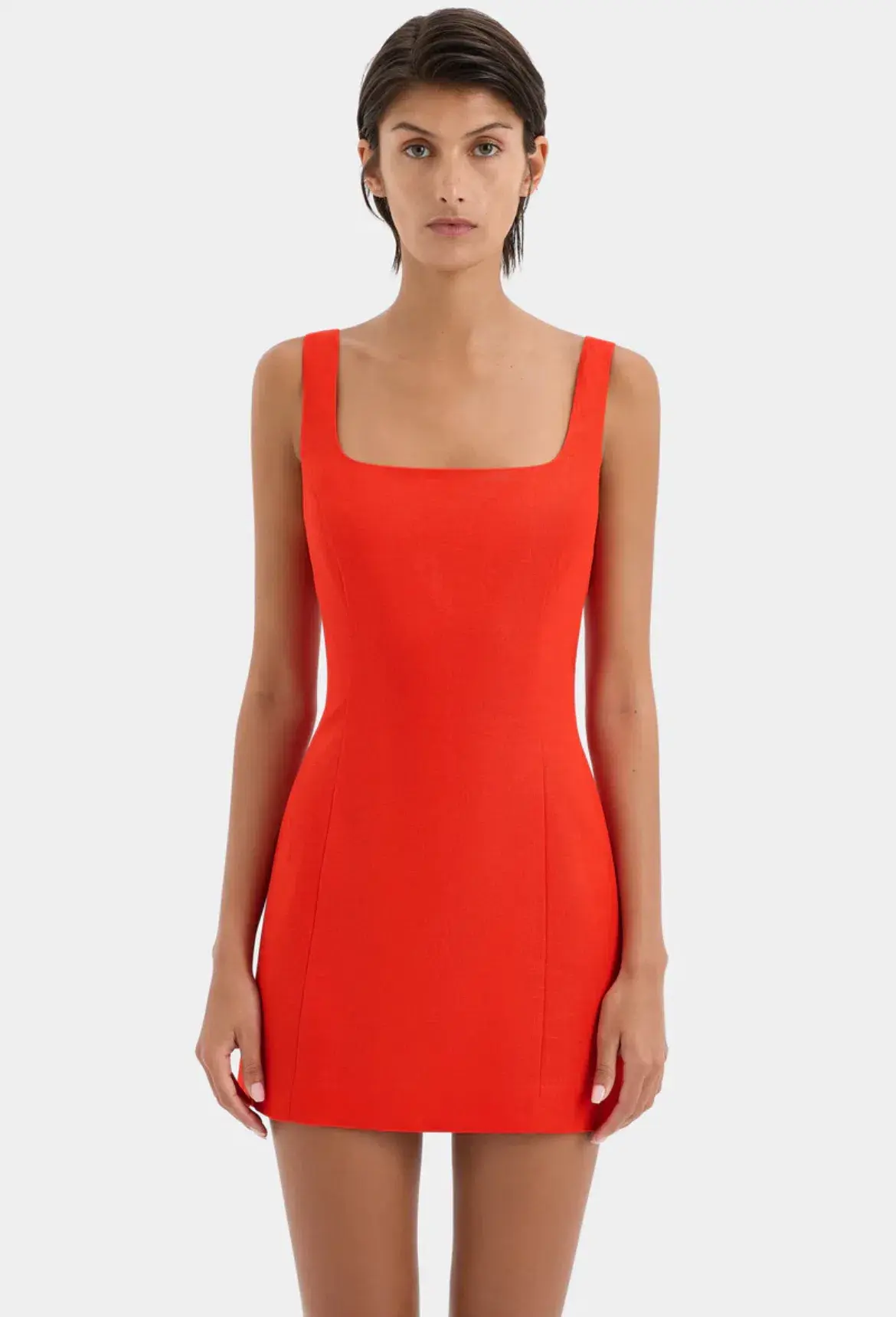 Sir Iris Linen Mini Dress Scarlet Size AU 10 - Image 4