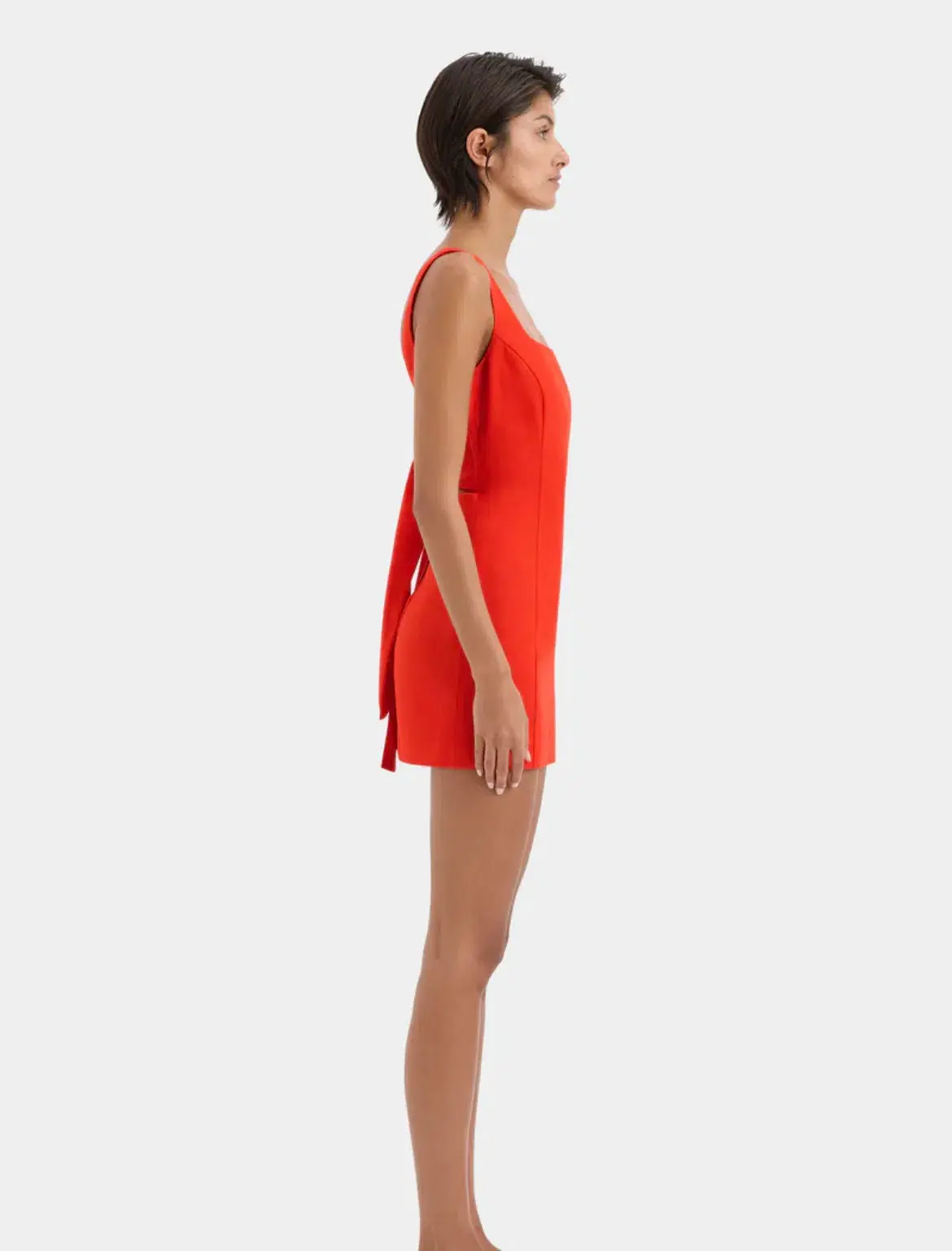 Sir Iris Linen Mini Dress Scarlet Size AU 10 - Image 3