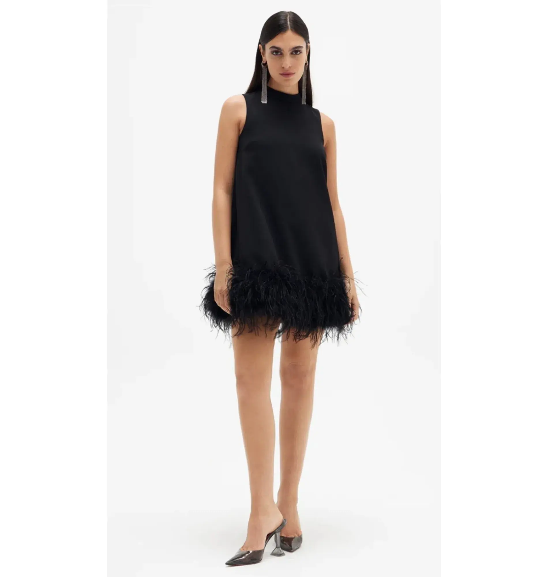 Rachel Gilbert Linc Mini Dress Black Size 10 - Image 1