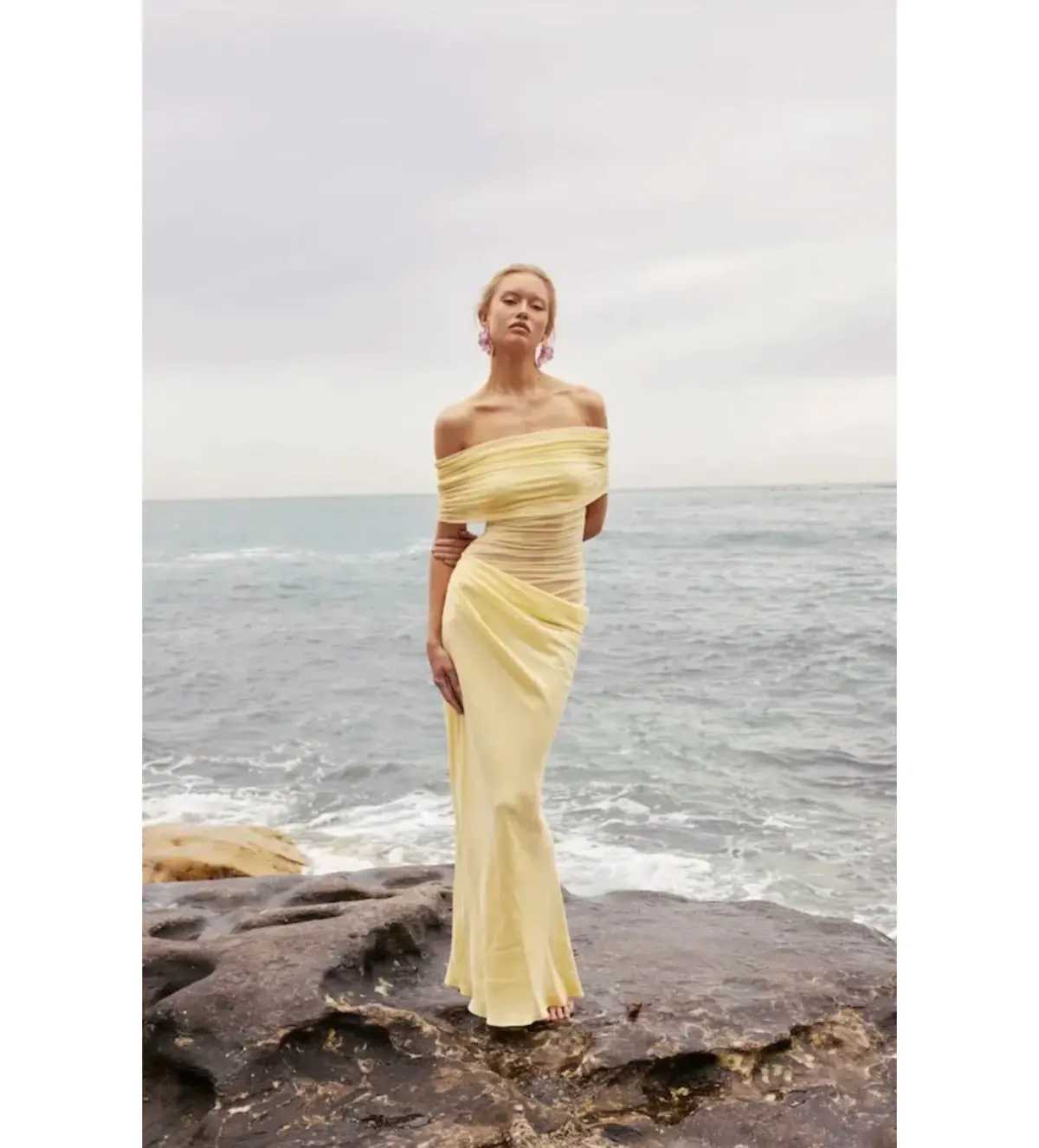 Benni Nico Off Shoulder Maxi Butter Size 10 - Image 3