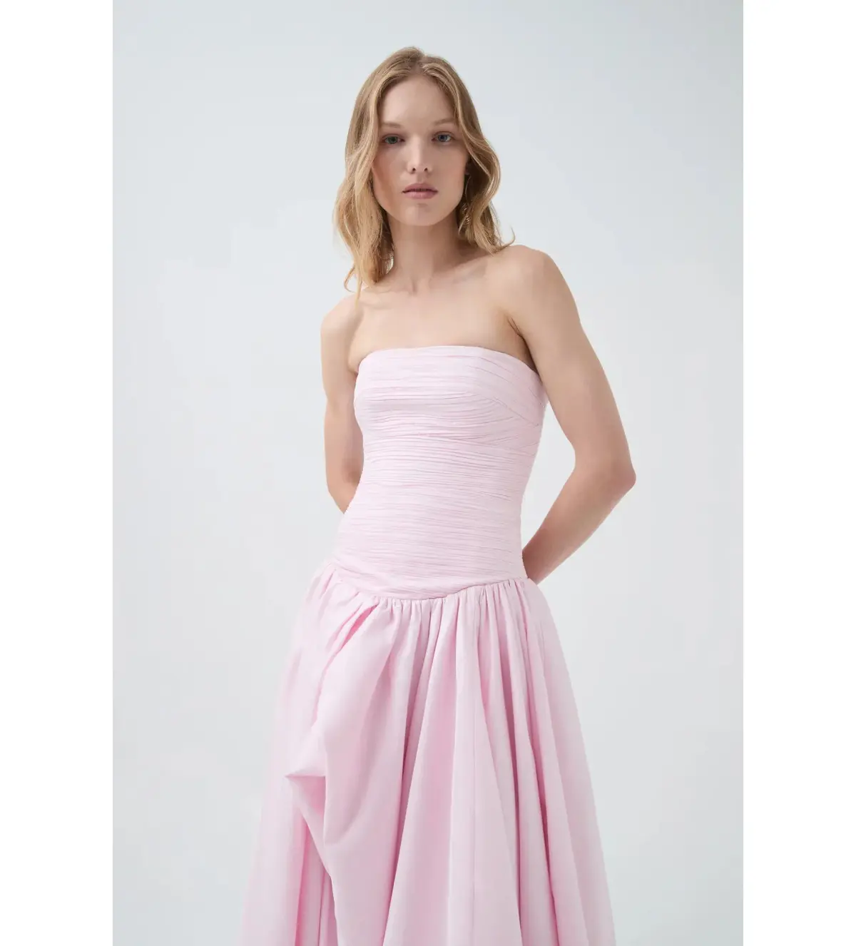 Aje Violette Bubble Hem Maxi Dress Pastel Pink Size AU 12 - Image 5