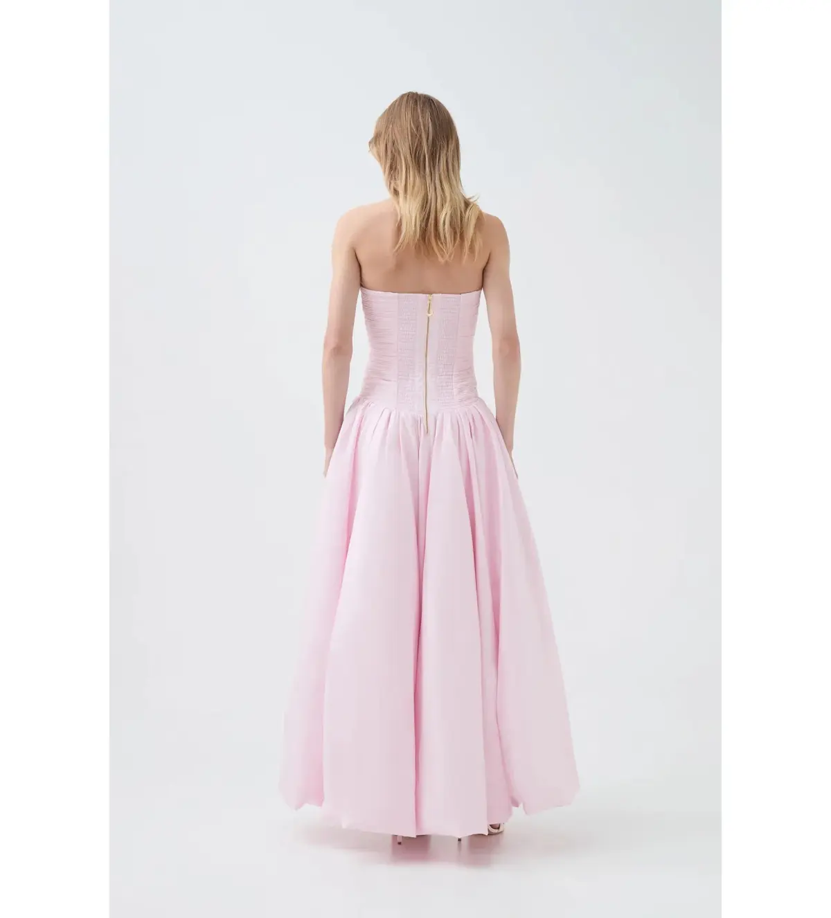 Aje Violette Bubble Hem Maxi Dress Pastel Pink Size AU 12 - Image 4