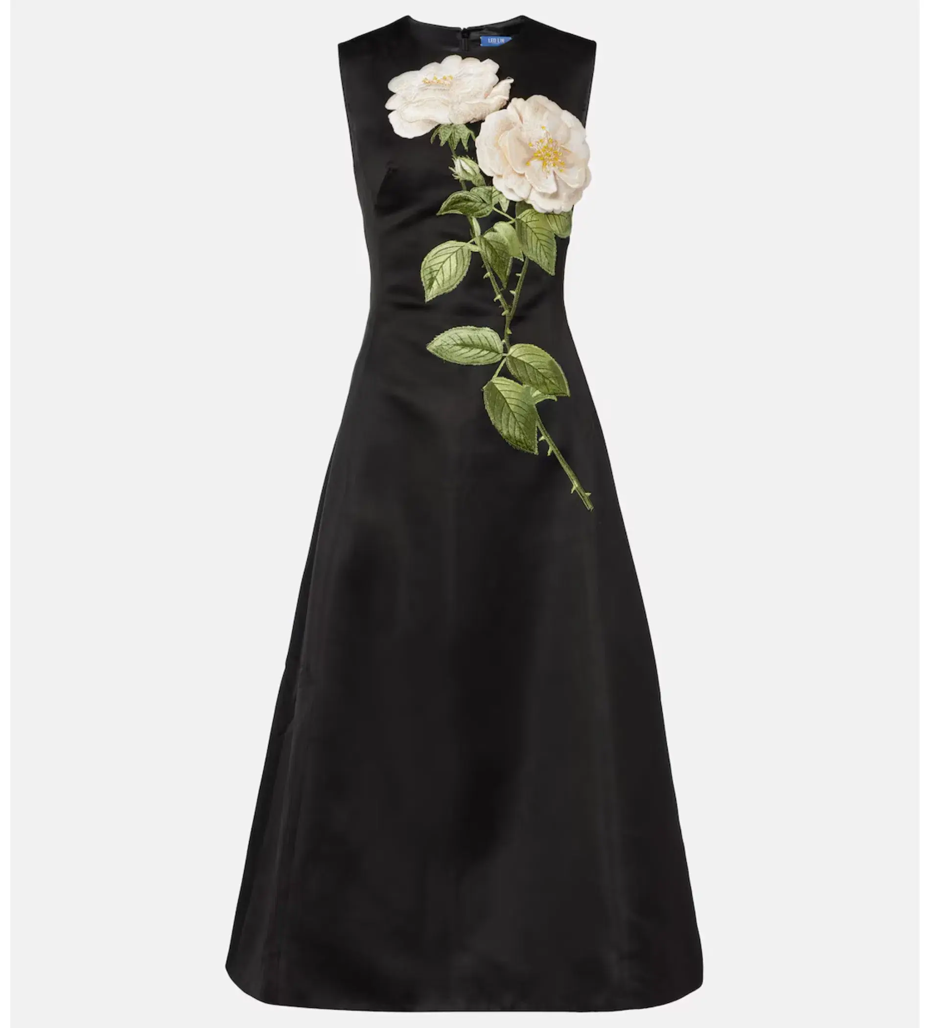 Leo Lin Cleo Embellished Midi Dress in Black Size AU 10  - Image 4