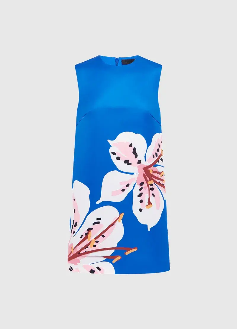 Leo Lin Yvonne Lily in Blue Floral Mini Dress Size 12  - Image 1