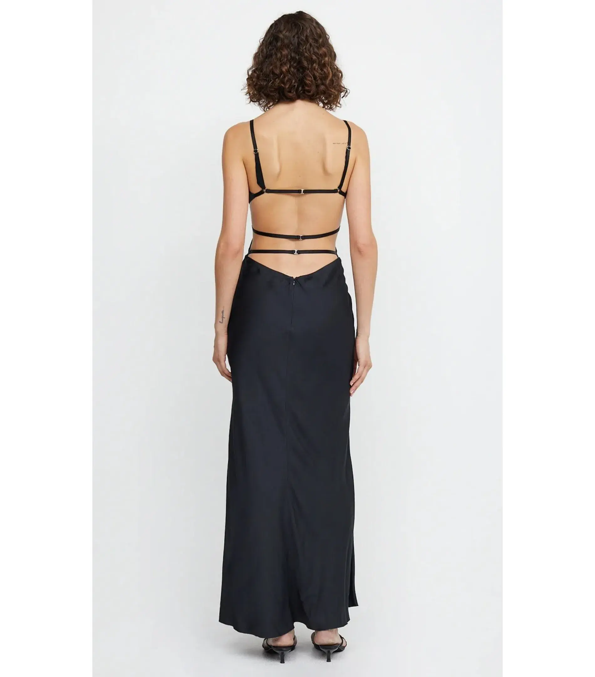 Bec & Bridge Diamond Cut Out Dress Black Size AU 12 - Image 3