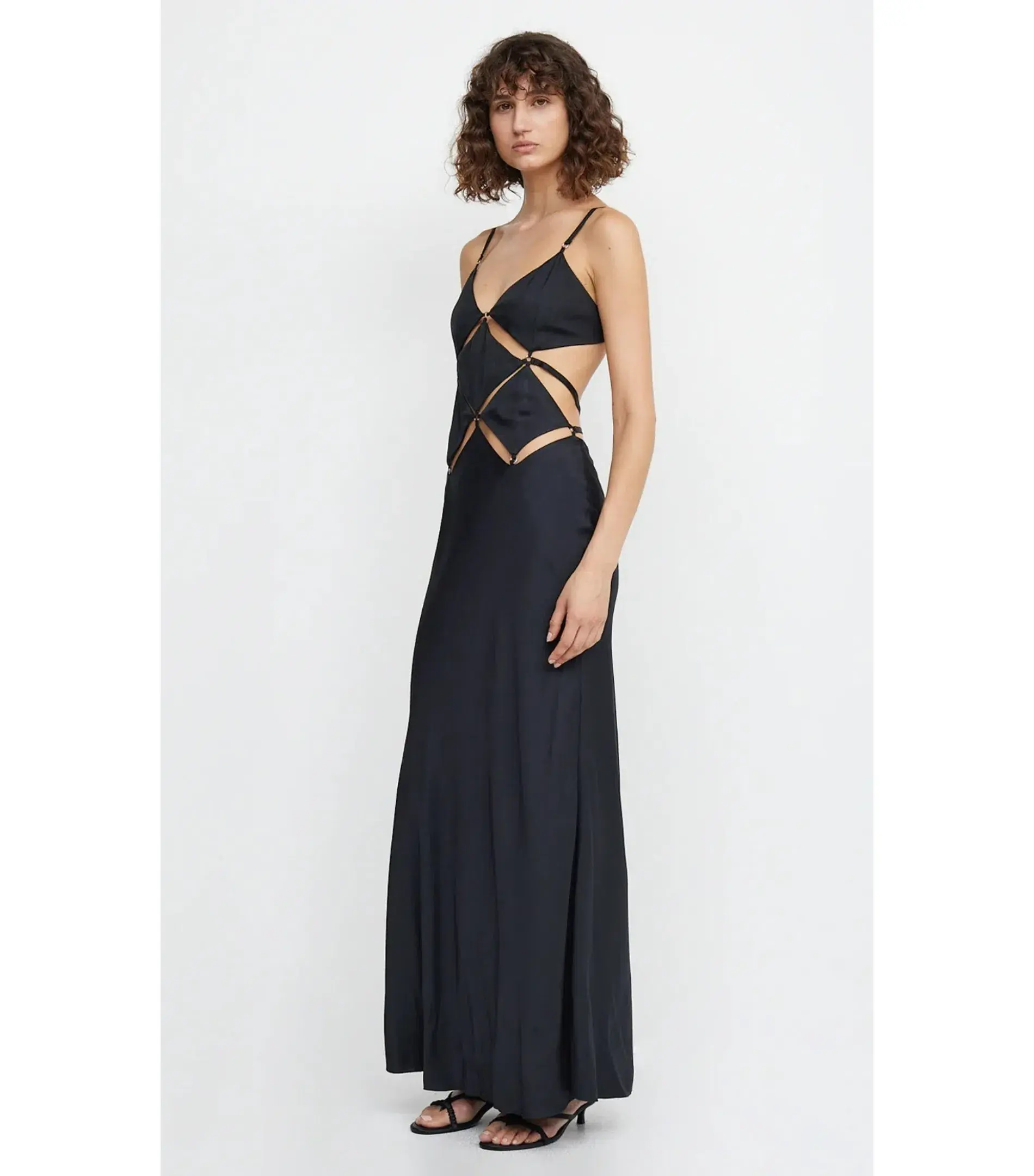 Bec & Bridge Diamond Cut Out Dress Black Size AU 12 - Image 2